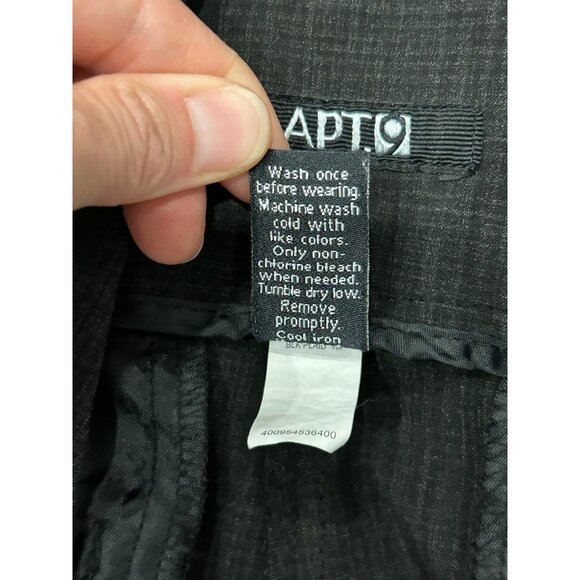 Apt. 9 Womens Professional Gray Plaid Straight-Leg Dress Pants Size 10P - Picture 8 of 10